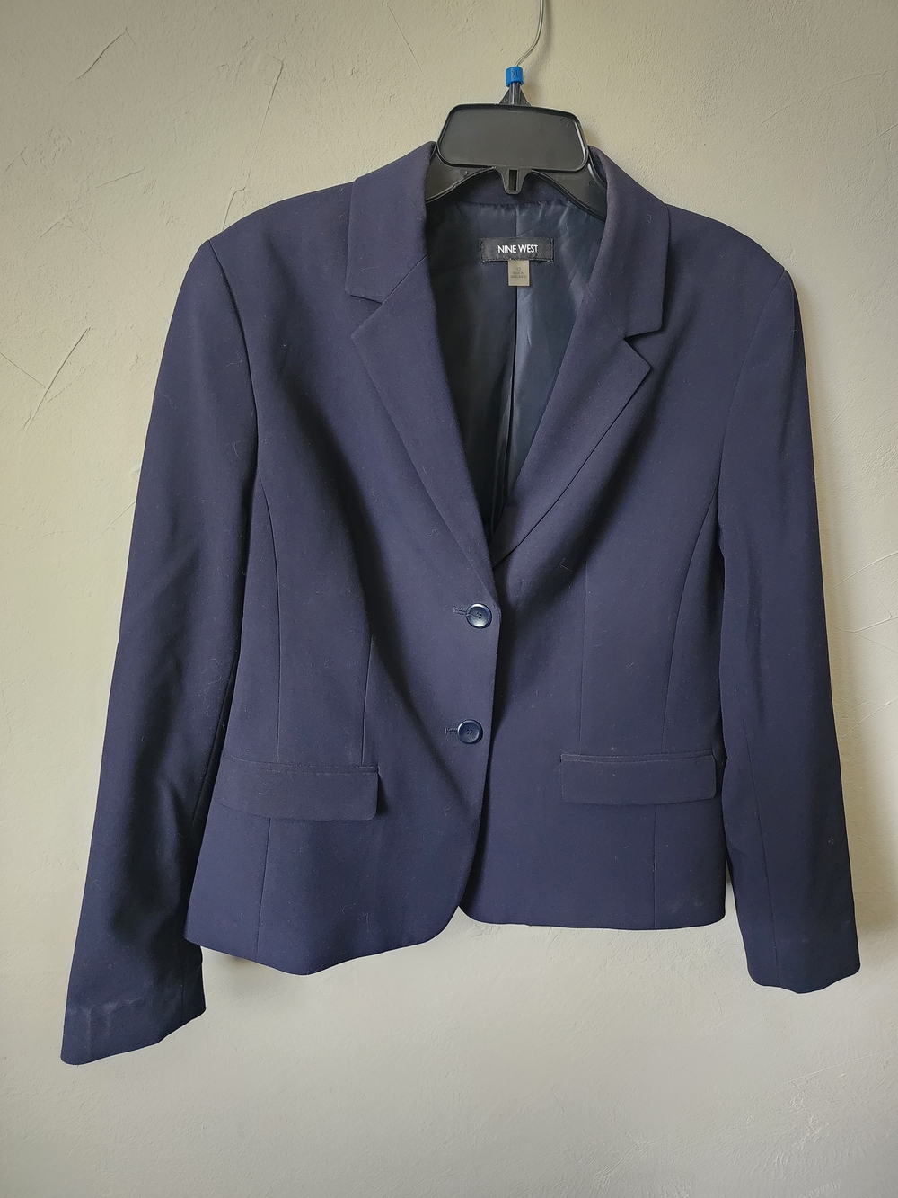 Nine West Classic Navy Tailored Blazer Size 12